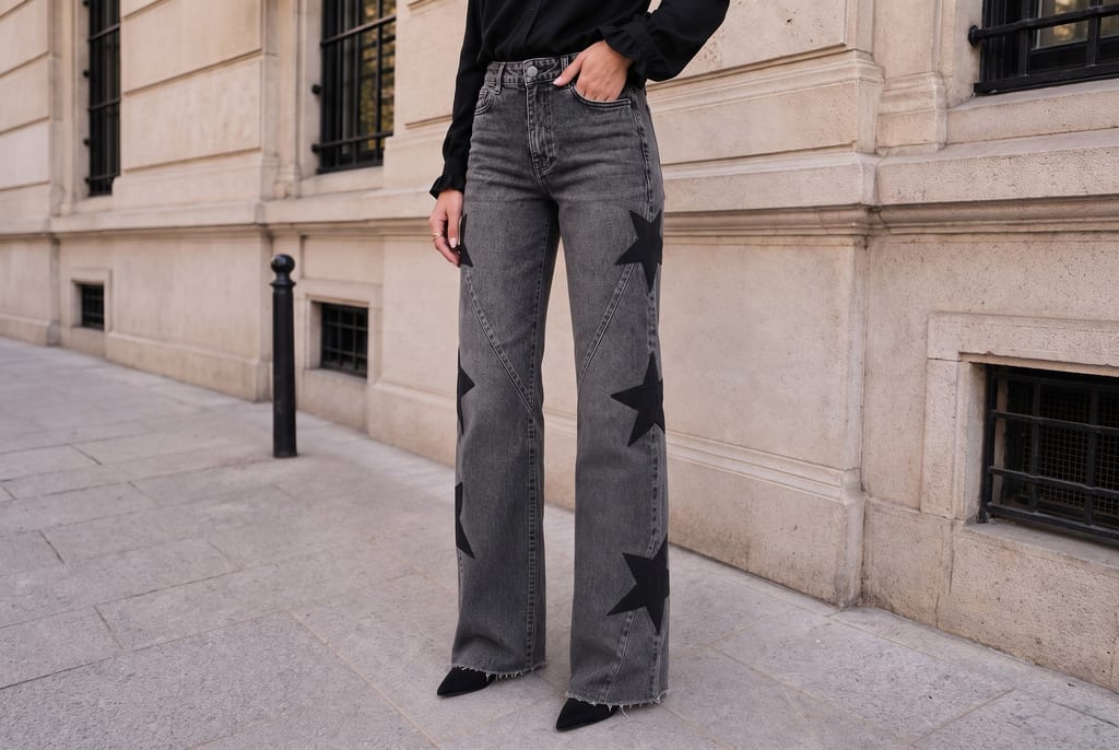 Wide Leg Star Jeans Dez Dark Grey · dames jurkjes