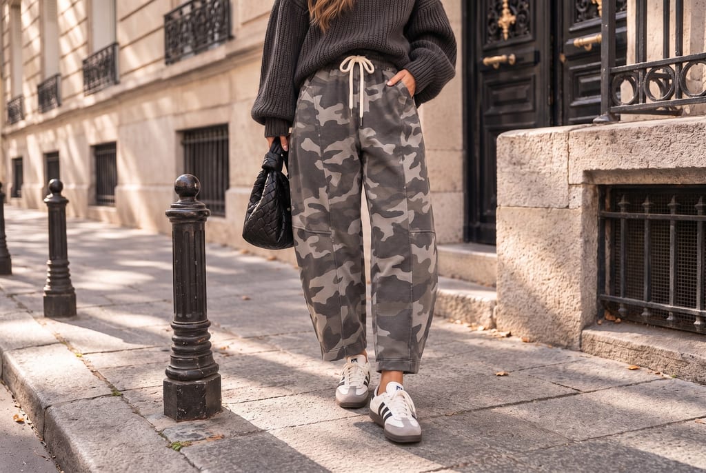 Camo Balloon Jogger Broek Grey · dames jurkjes