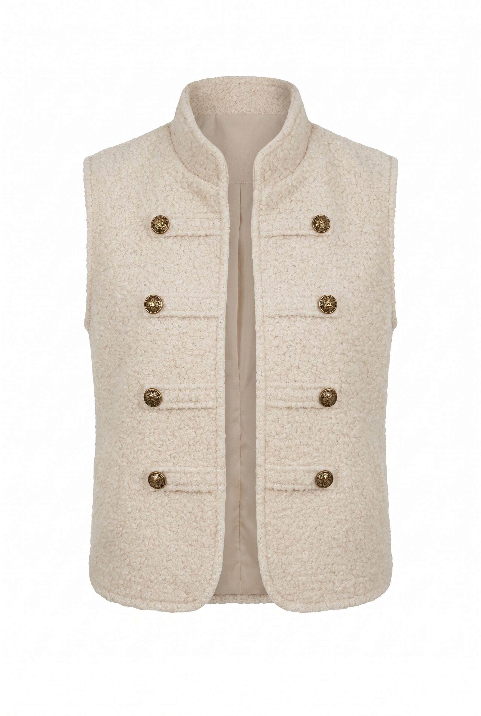 Boucle Officer Gilet Lara Beige