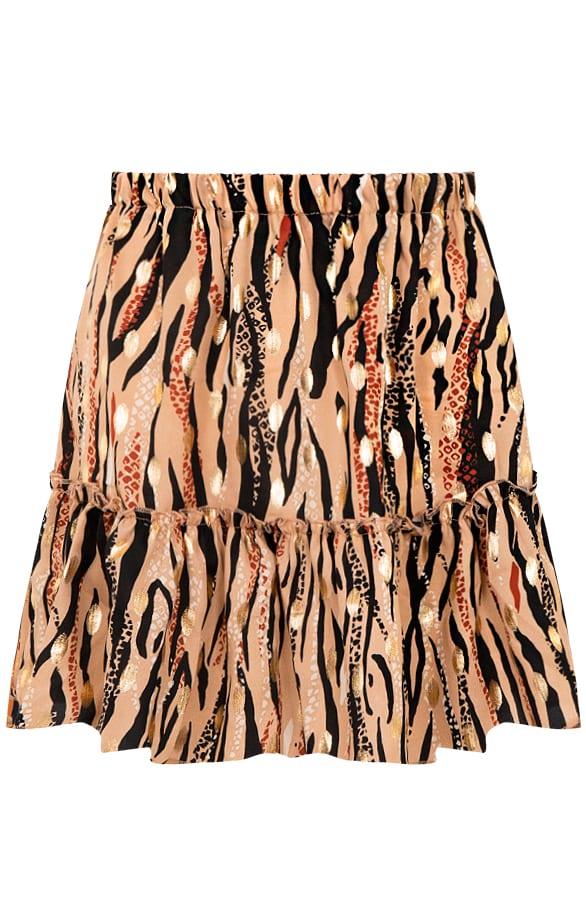 Rose Zebra Skirt Taupe – shoparchief