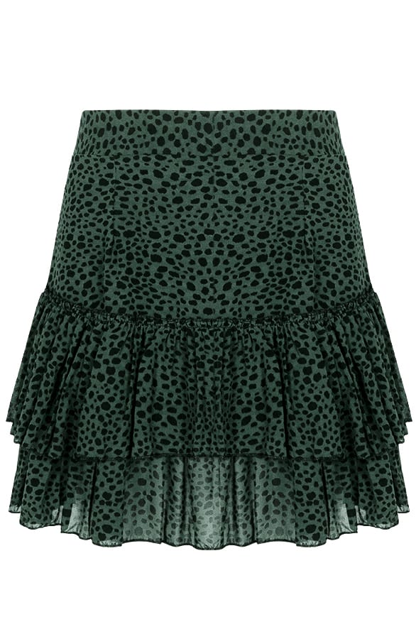 Joy Cheetah Skirt Green – shoparchief