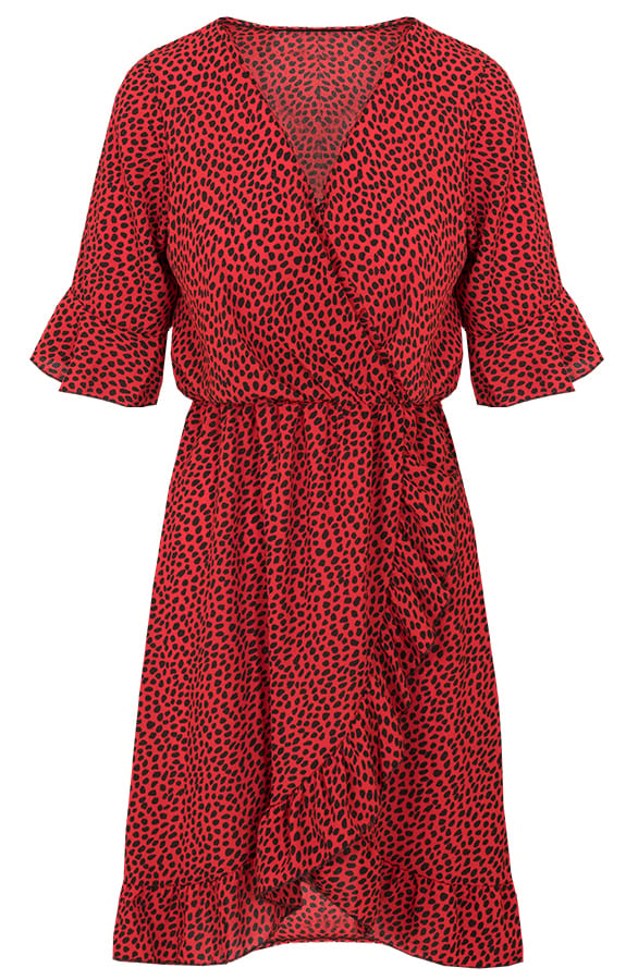 Ayla Cheetah Dress Red – shoparchief