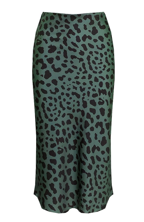 Fibi Cheetah Rok Groen – shoparchief