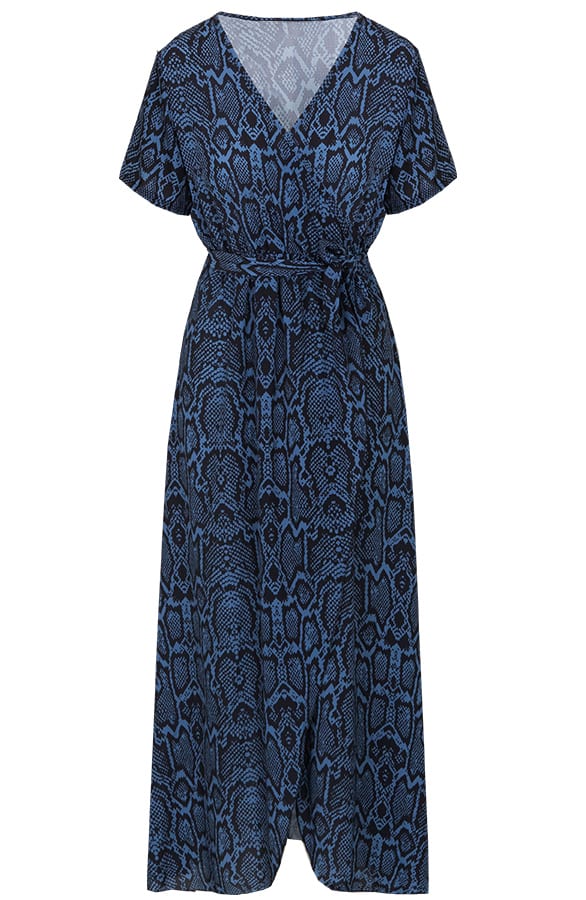 Chloe Snake Dress Blue – shoparchief