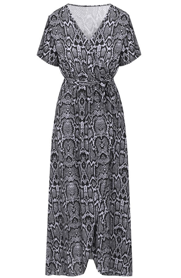 Chloe Snake Dress Grey – shoparchief