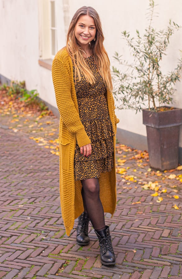 Emmy Overknee Cardigan Ocher – shoparchief — foto 3