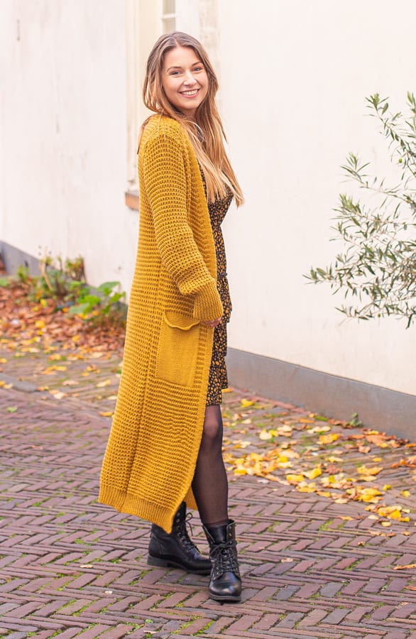 Emmy Overknee Cardigan Ocher – shoparchief — foto 2
