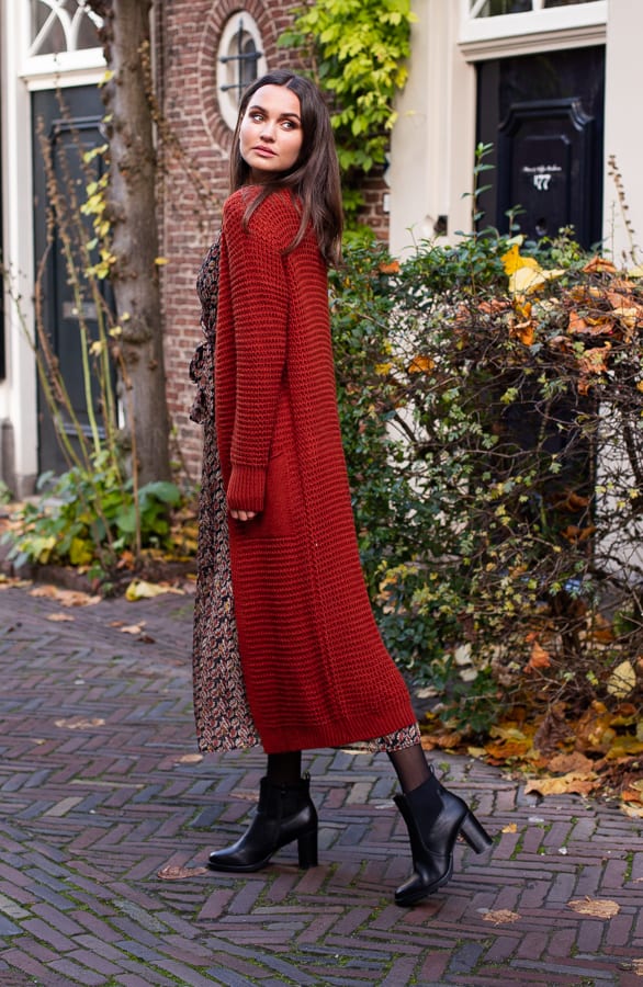 Emmy Overknee Cardigan Terracotta – shoparchief — foto 3