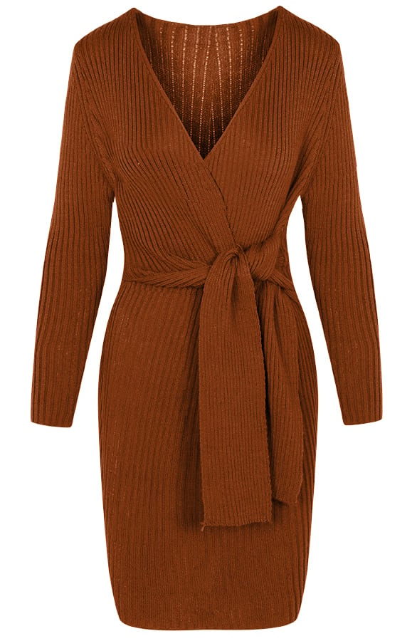 Ivy Jurk Cognac – shoparchief