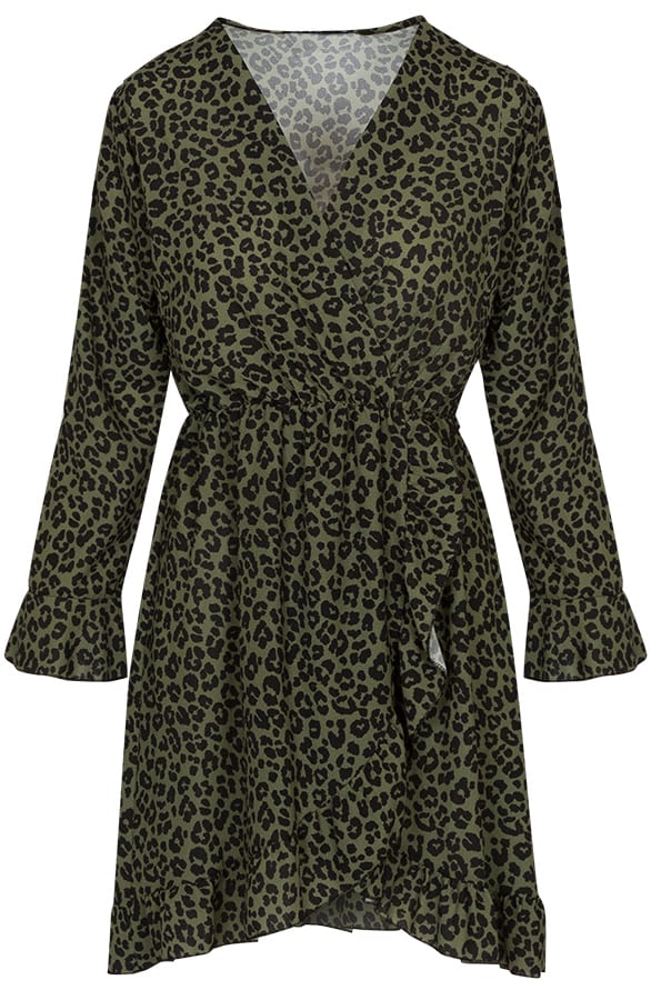 Josh Leopard Dress Khaki – shoparchief