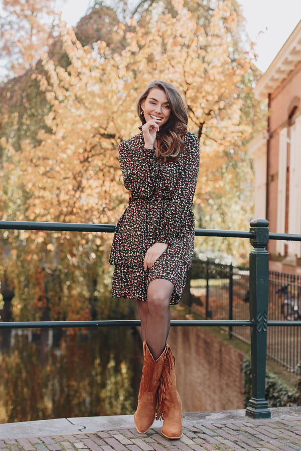 Kate Print Dress Brown – shoparchief — foto 3