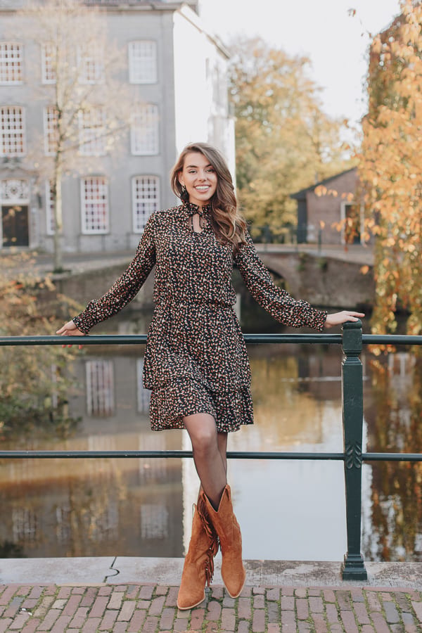 Kate Print Dress Brown – shoparchief — foto 4