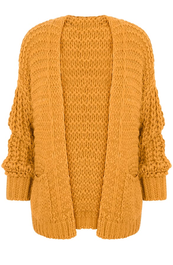 Kiki Knitted Cardigan Oker – shoparchief
