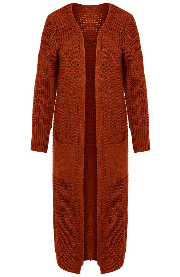 Emmy Overknee Cardigan Terracotta – shoparchief