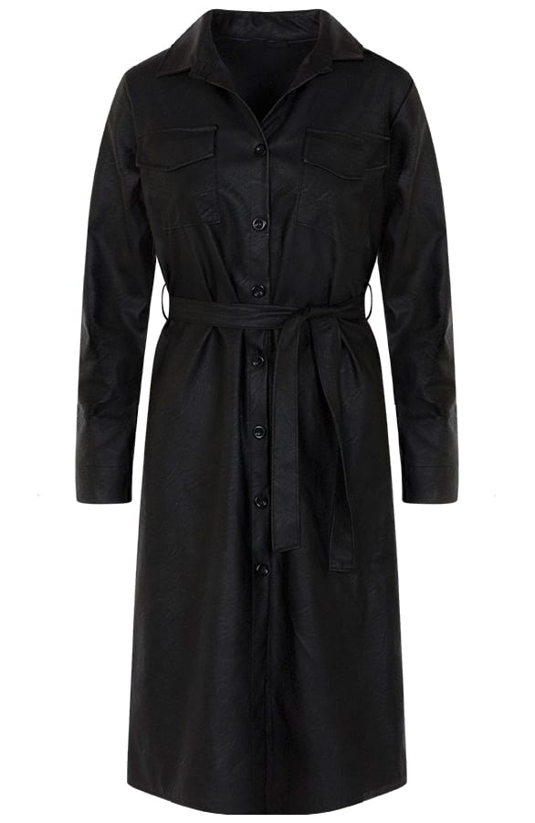 Lina Leather Dress Black – shoparchief
