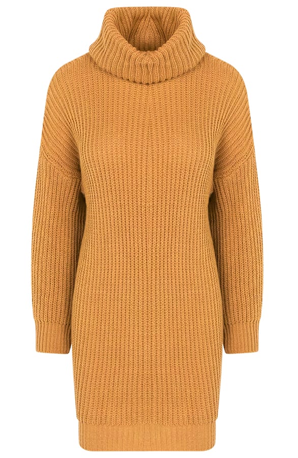 Maggie Gebreide ColJurk Okergeel – shoparchief