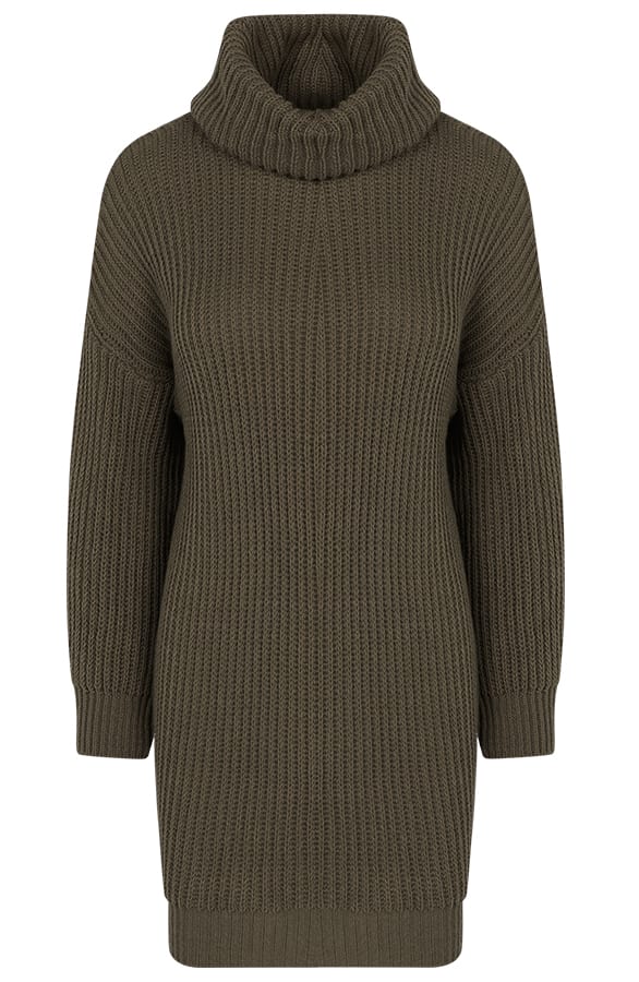 Maggie Gebreide Coljurk Groen – shoparchief