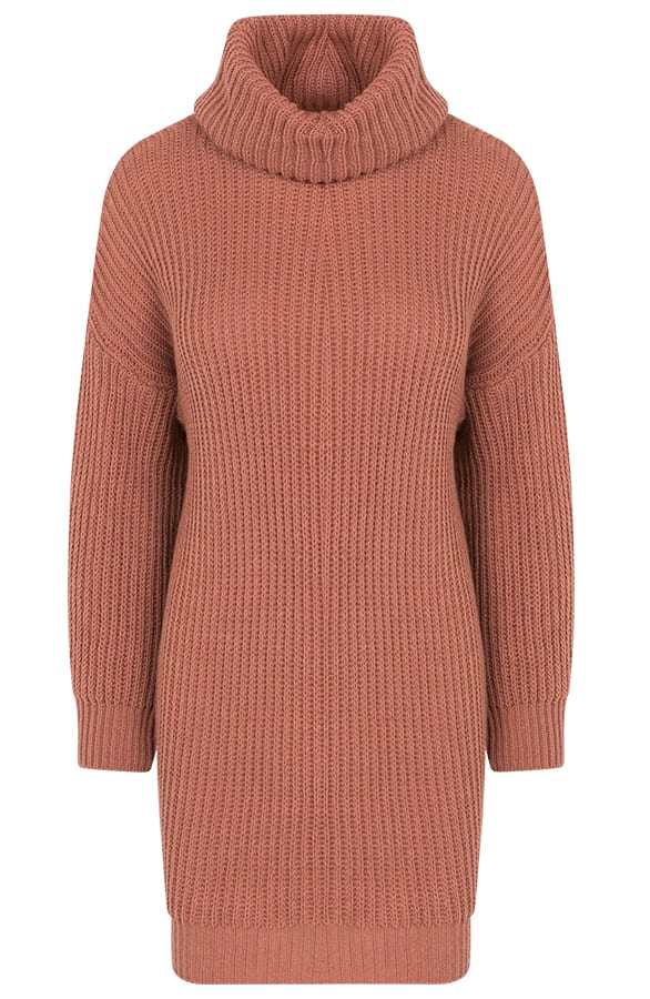 Maggie Gebreide Coljurk Salmon – shoparchief