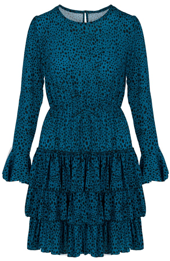 Nataly Cheetah Jurk Petrol – shoparchief