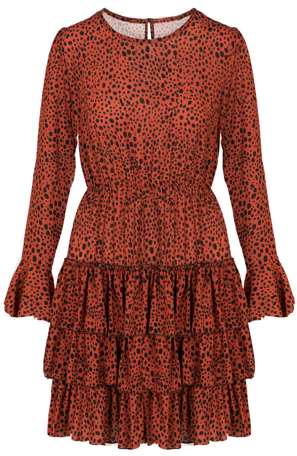 Nataly Cheetah Jurk Terracotta – shoparchief