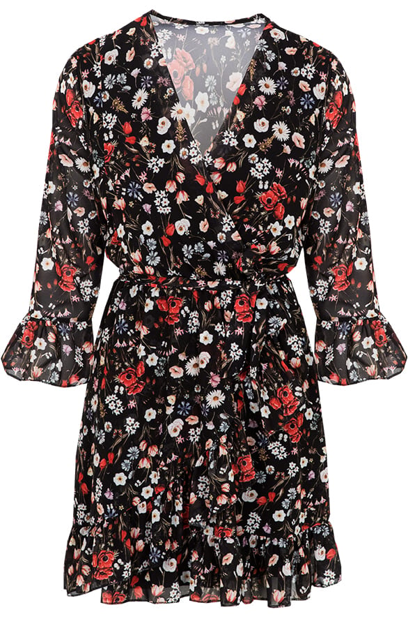 Demi Bloemen Jurk Zwart β shoparchief