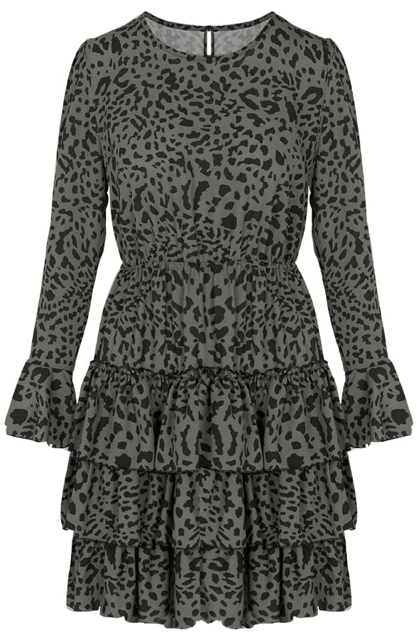 Nova Leopard Dress Khaki – shoparchief