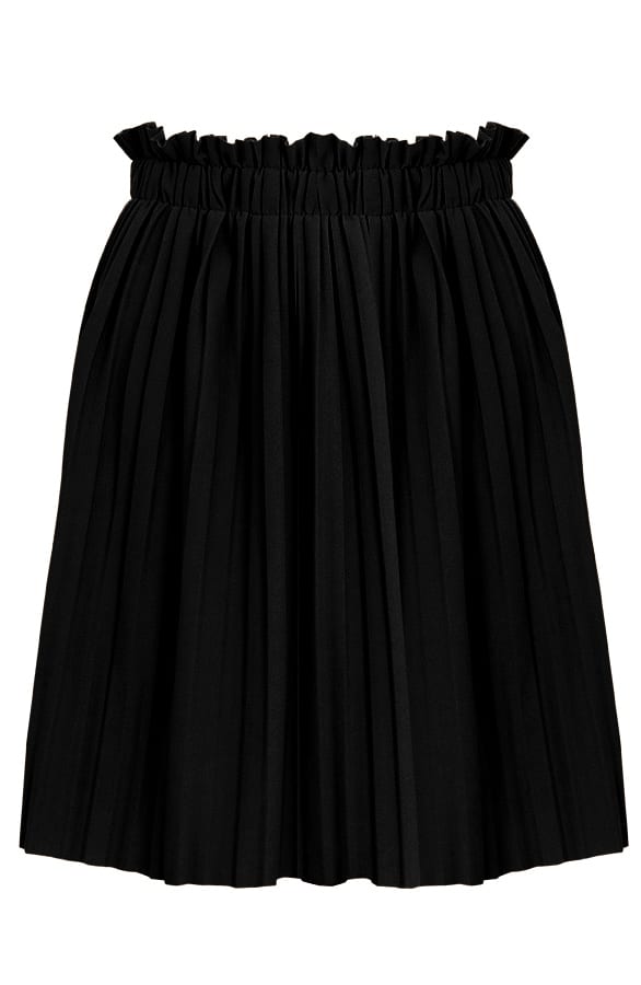 Gina Plisse Rok Dames Zwart – shoparchief