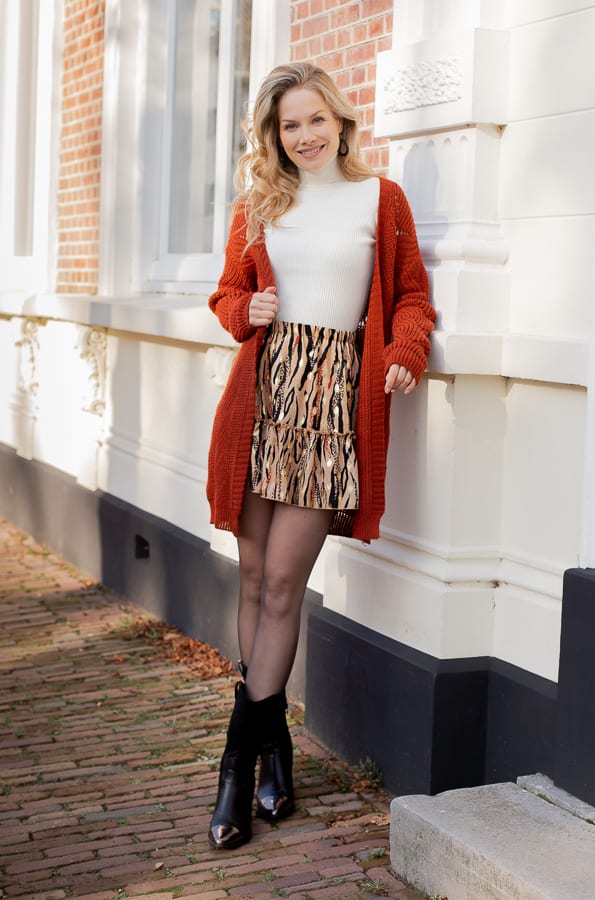 Rose Zebra Skirt Taupe – shoparchief — foto 2