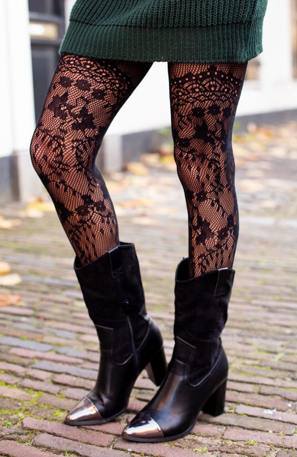Yara Flower Tights Black – shoparchief — foto 2