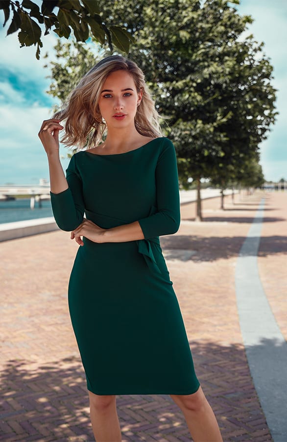 Liv Jurk Smaragdgroen – shoparchief — foto 2