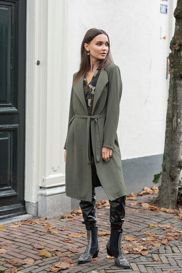 Annabel Trenchcoat Legergroen – shoparchief — foto 2