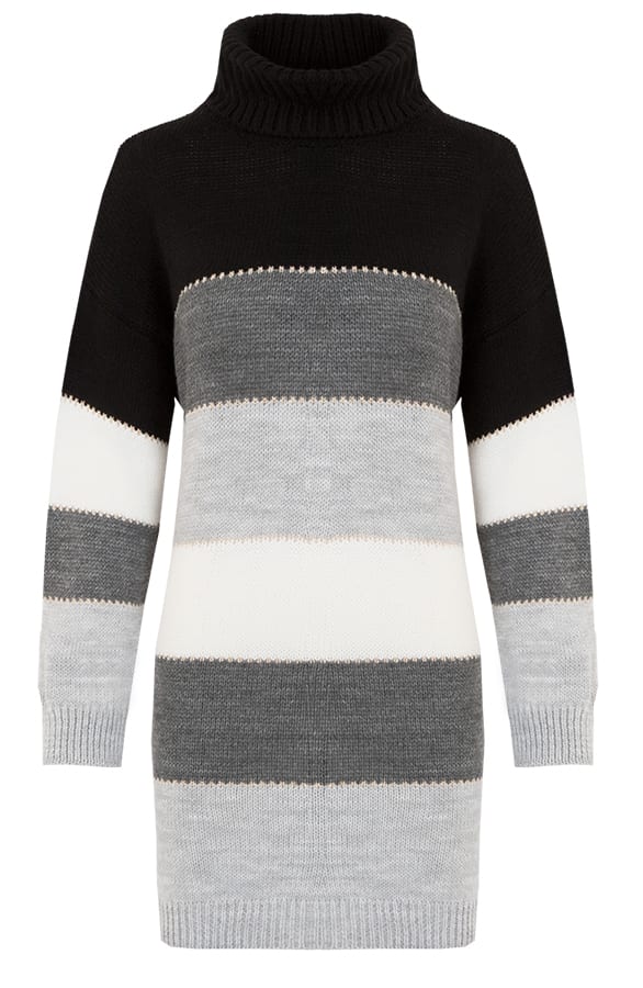 Ashley Gestreepte Coljurk Grijs – shoparchief