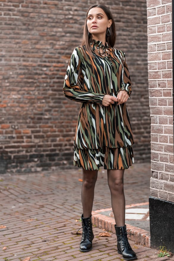 Livia Print Jurk Groen – shoparchief — foto 2