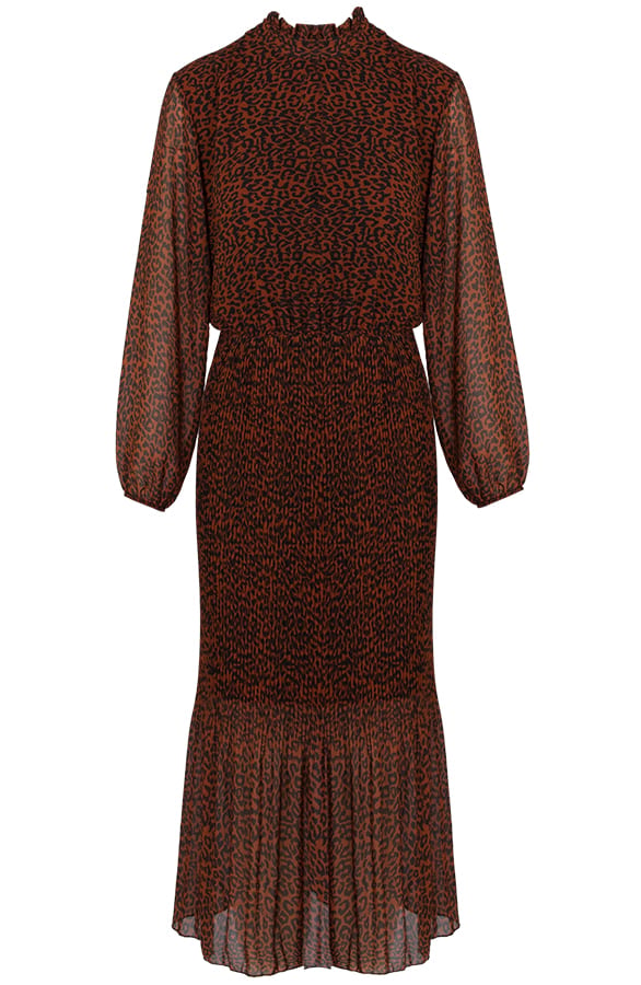Ryana Panter Jurk Cognac – shoparchief