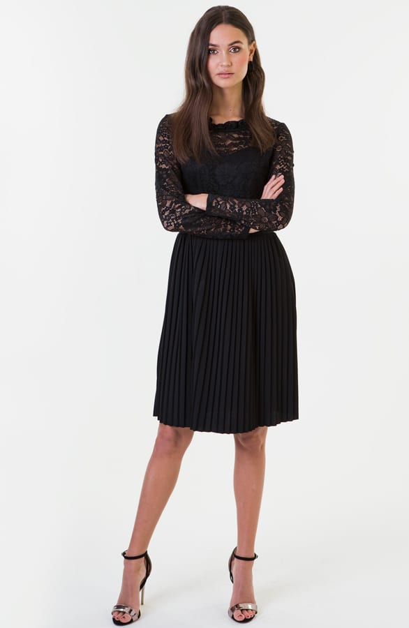 Anny Plisse Jurk Kant Zwart – shoparchief — foto 2