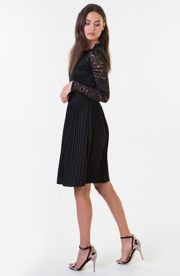 Anny Plisse Jurk Kant Zwart – shoparchief — foto 3