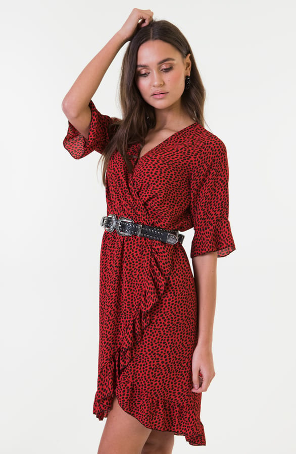 Ayla Cheetah Dress Red – shoparchief — foto 3