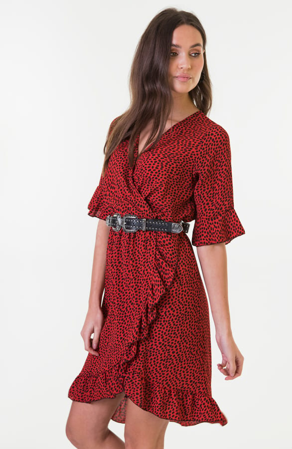 Ayla Cheetah Dress Red – shoparchief — foto 2