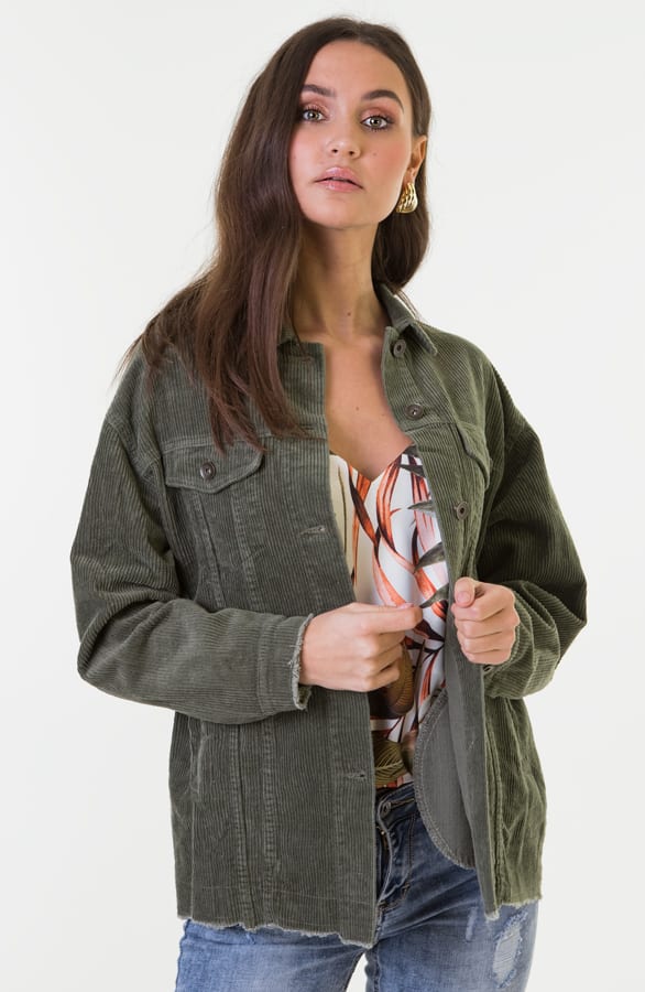 Casey Corduroy Jacket Army – shoparchief — foto 4