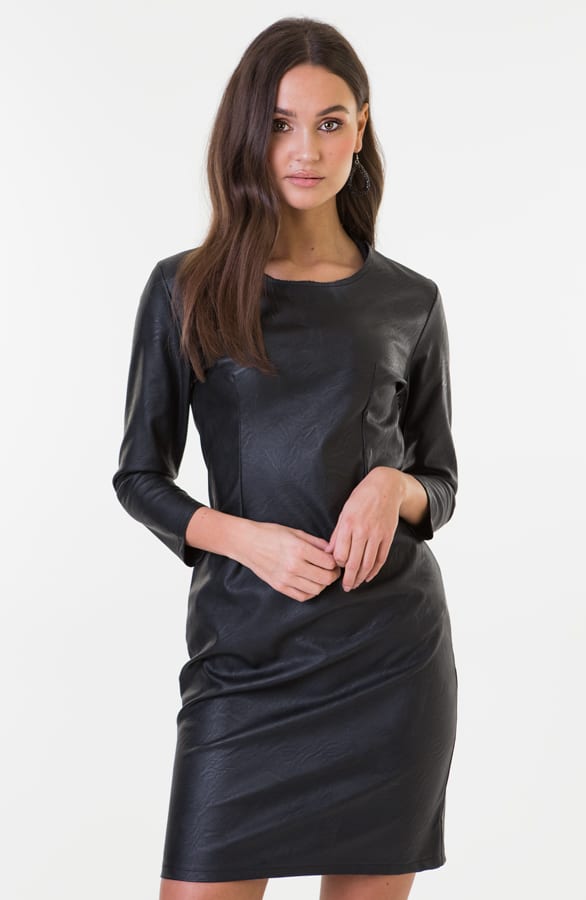 Chelsea Leren Jurk Zwart – shoparchief — foto 3