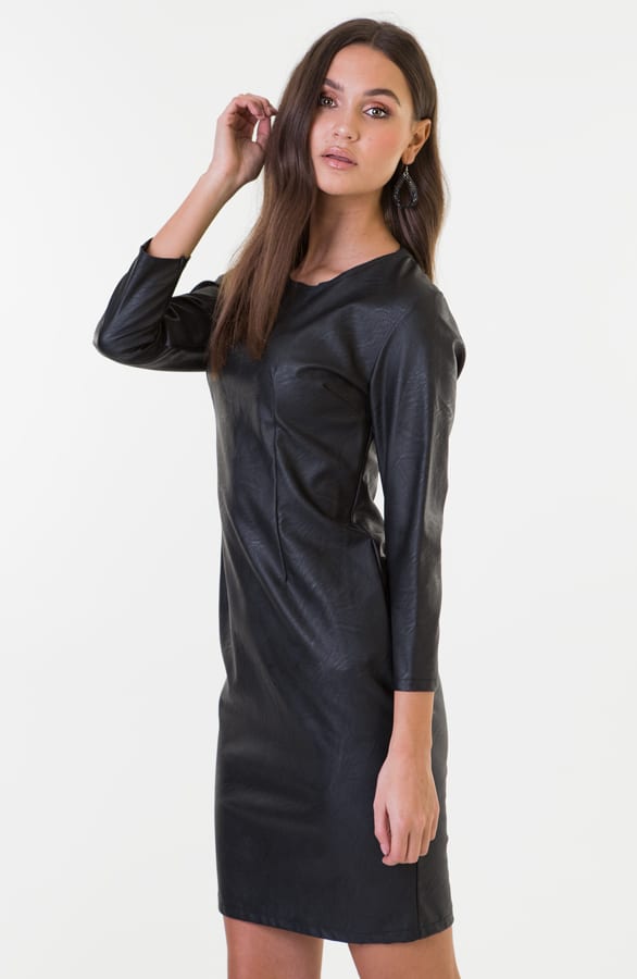 Chelsea Leren Jurk Zwart – shoparchief — foto 4