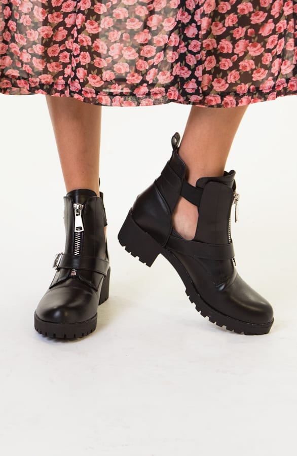 Cindy Cut Out Boots Zwart – shoparchief — foto 3