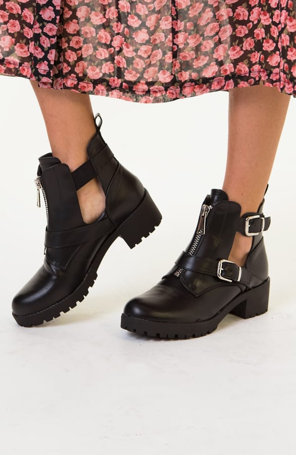 Cindy Cut Out Boots Zwart – shoparchief — foto 2