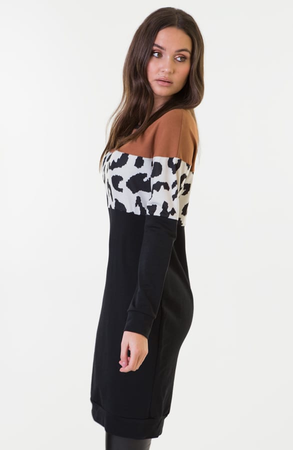 Daphne Panter Jurk Streep Cognac – shoparchief — foto 4