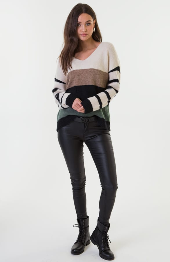 Esmee Strepen Sweater Creme – shoparchief — foto 3