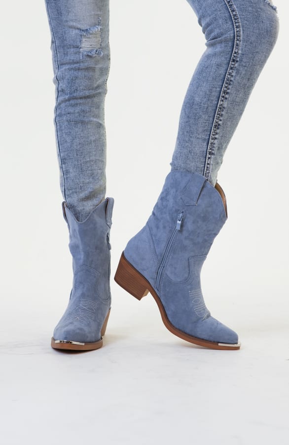 Iris Cowboylaarzen Metallic Blauw – shoparchief — foto 3