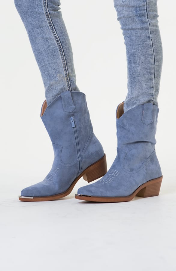 Iris Cowboylaarzen Metallic Blauw – shoparchief — foto 2