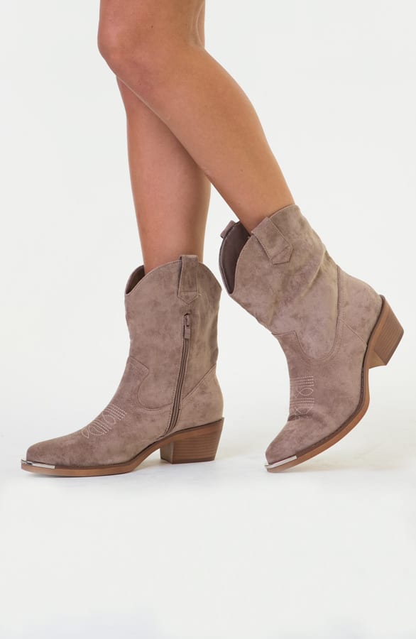 Iris Cowboylaarzen Metallic Taupe – shoparchief — foto 3