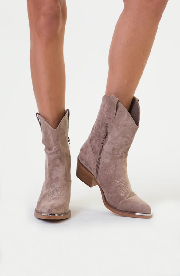 Iris Cowboylaarzen Metallic Taupe – shoparchief — foto 2