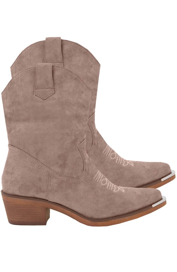 Iris Cowboylaarzen Metallic Taupe – shoparchief